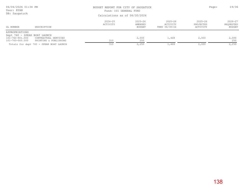 Page 138 of the packet; its text follows