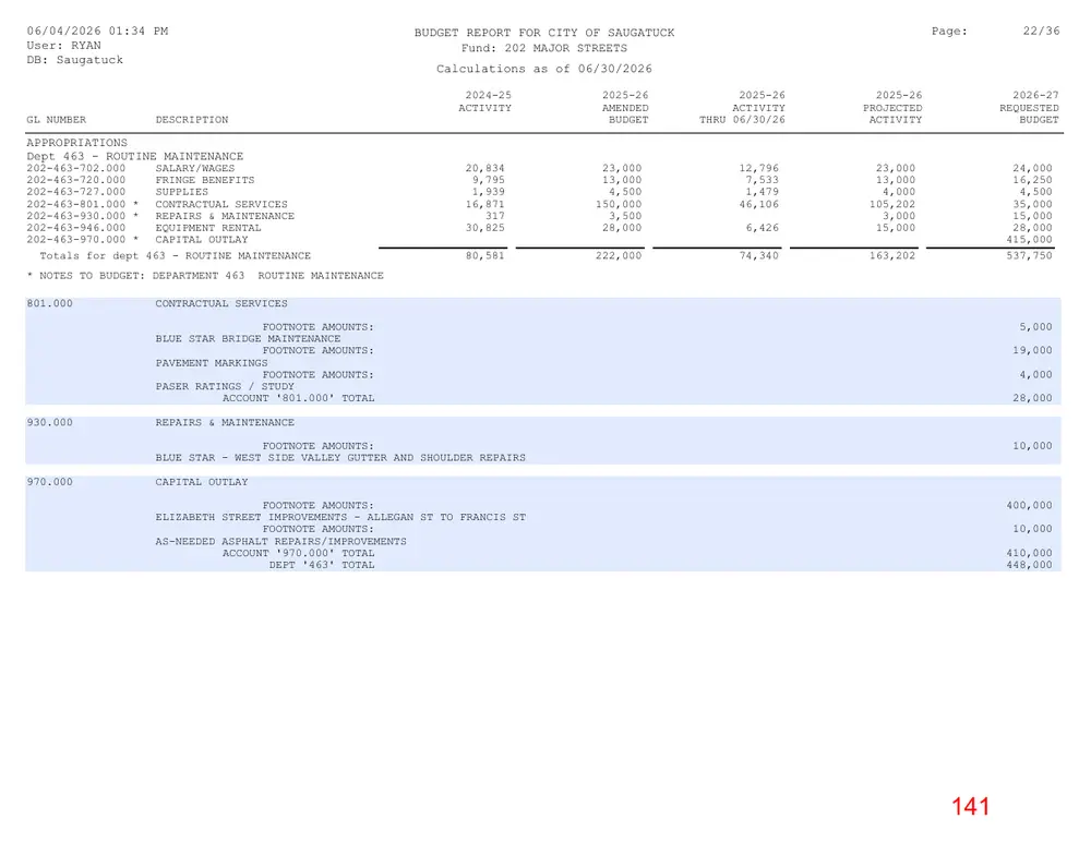 Page 141 of the packet; its text follows