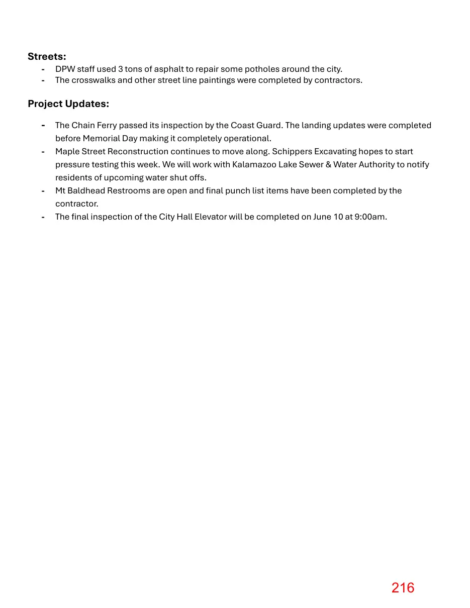 Page 216 of the packet; its text follows
