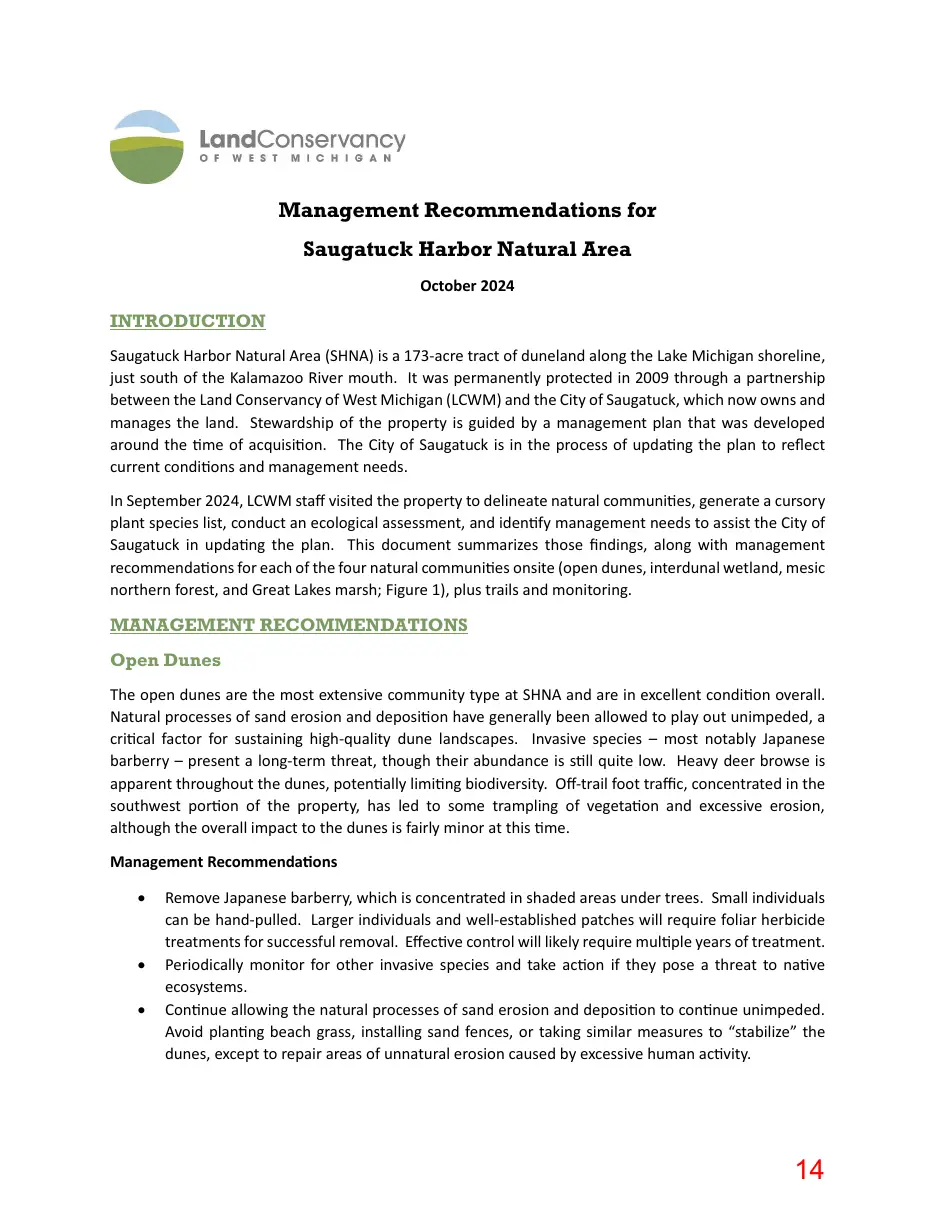 Page 14 of the packet; its text follows