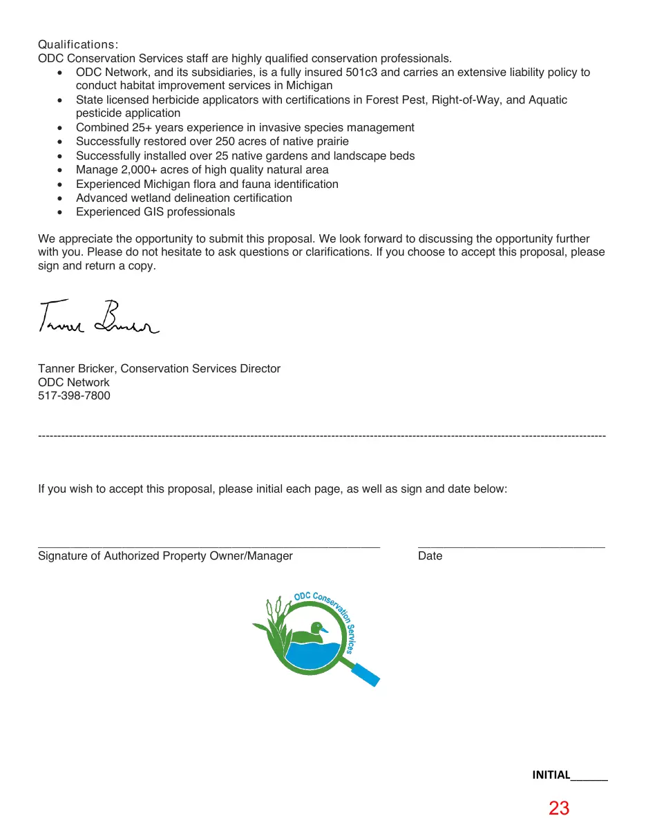 Page 23 of the packet; its text follows