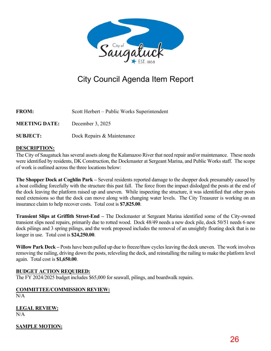 Page 26 of the packet; its text follows