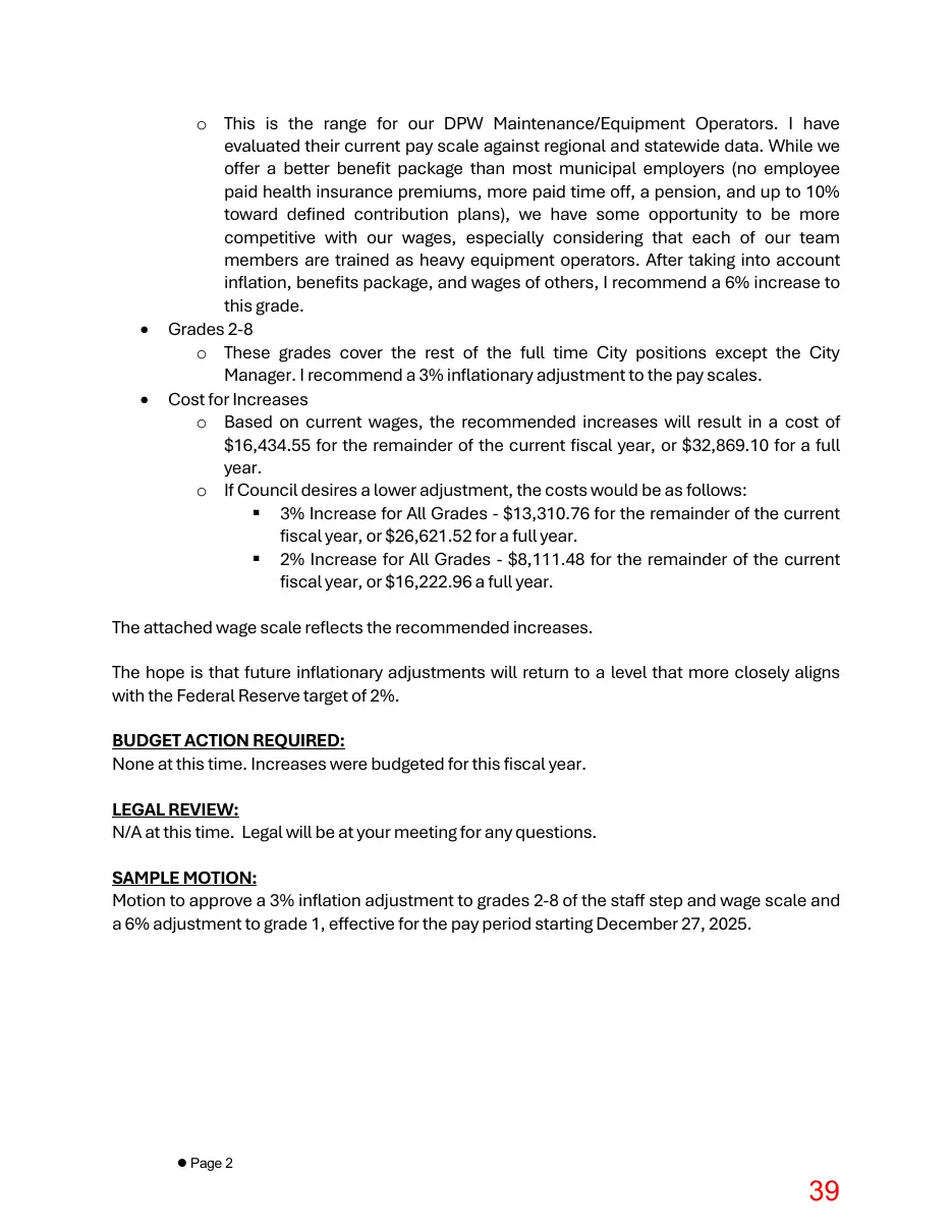 Page 39 of the packet; its text follows