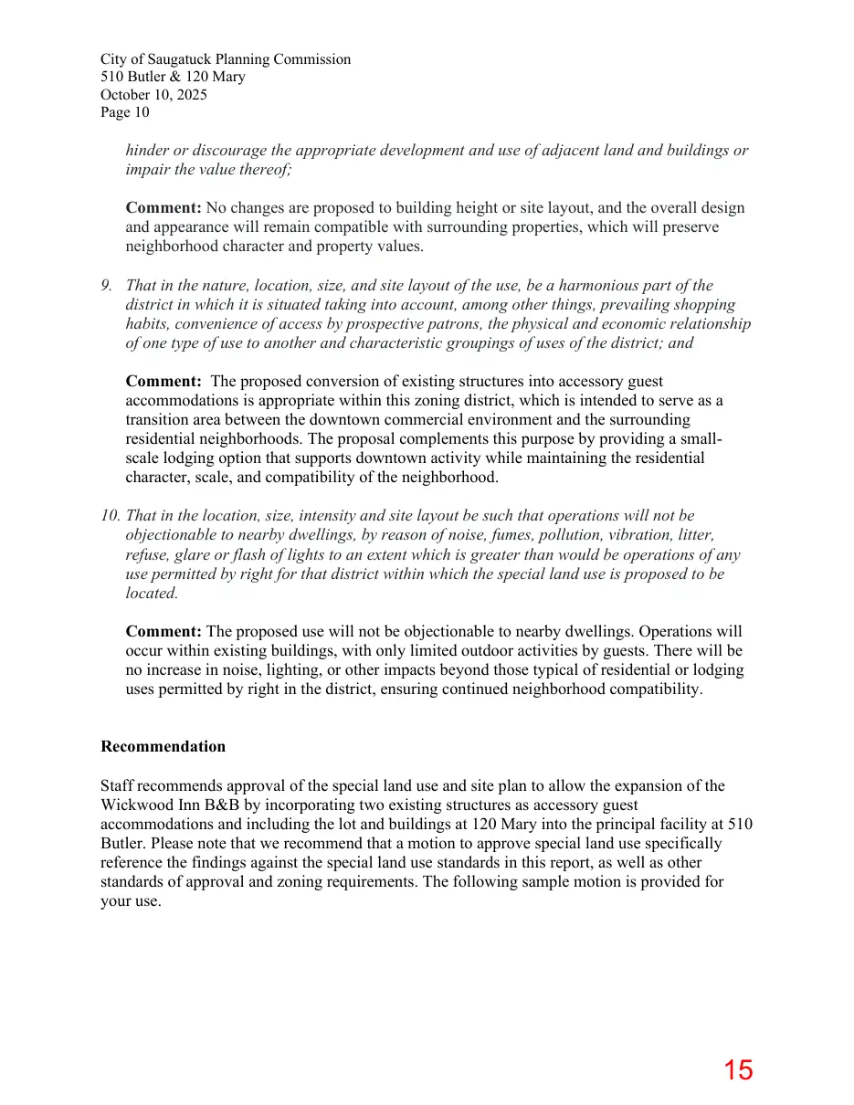 Page 15 of the packet; its text follows