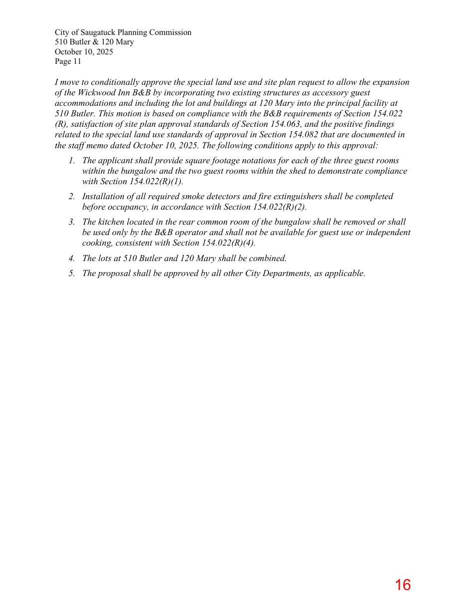 Page 16 of the packet; its text follows