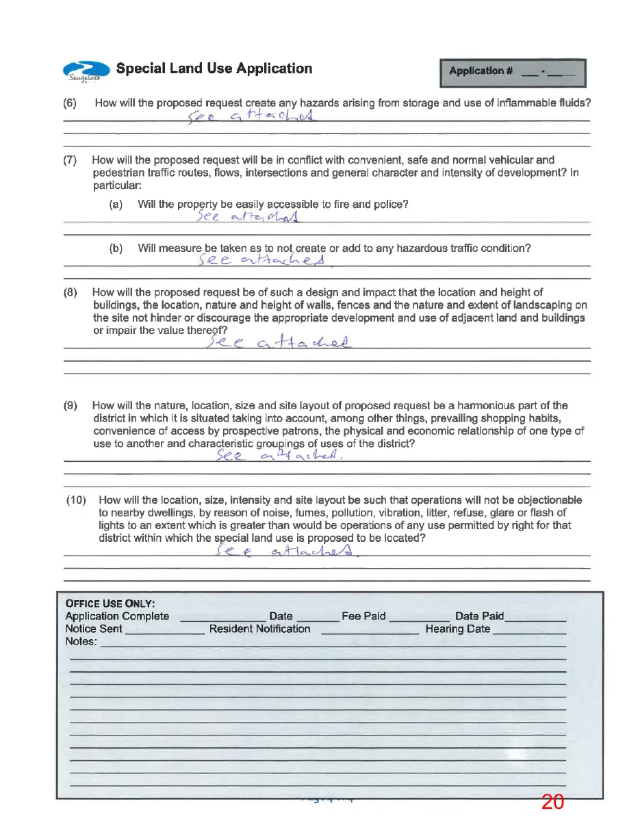 Page 20 of the packet, a scanned page
