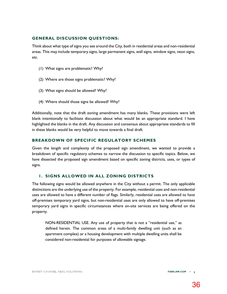 Page 36 of the packet; its text follows