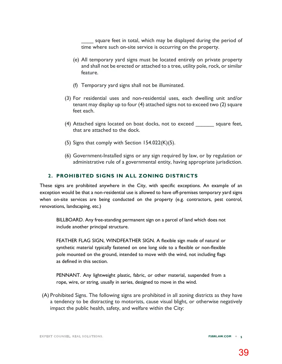 Page 39 of the packet; its text follows