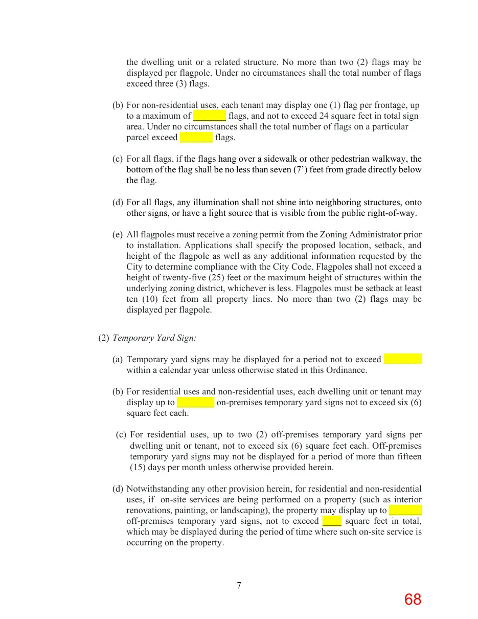 Page 68 of the packet; its text follows