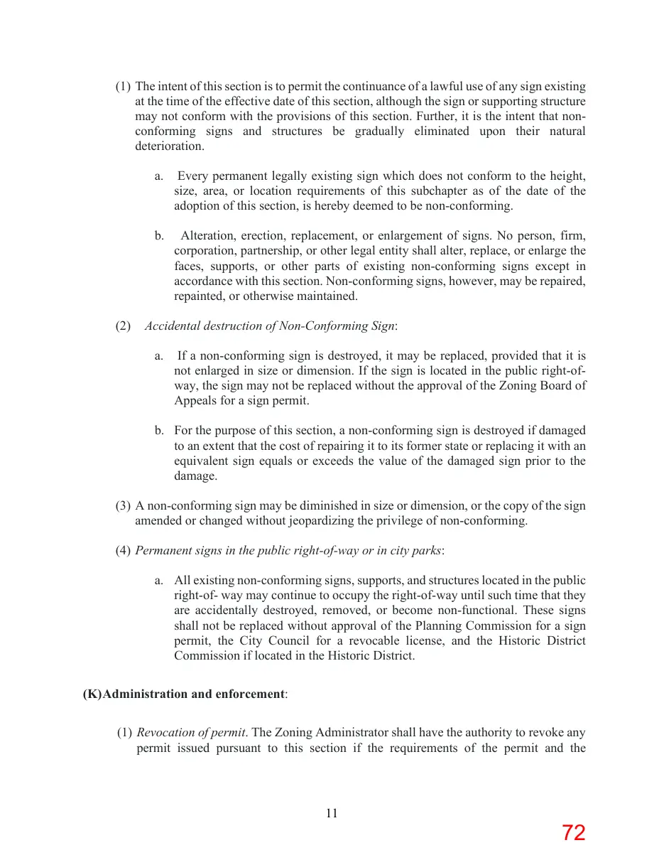 Page 72 of the packet; its text follows