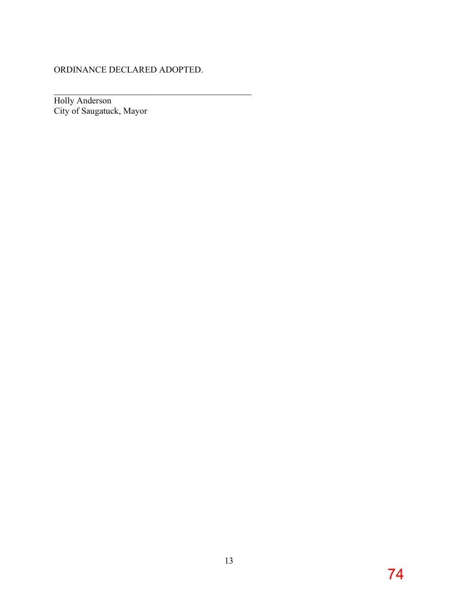 Page 74 of the packet; its text follows