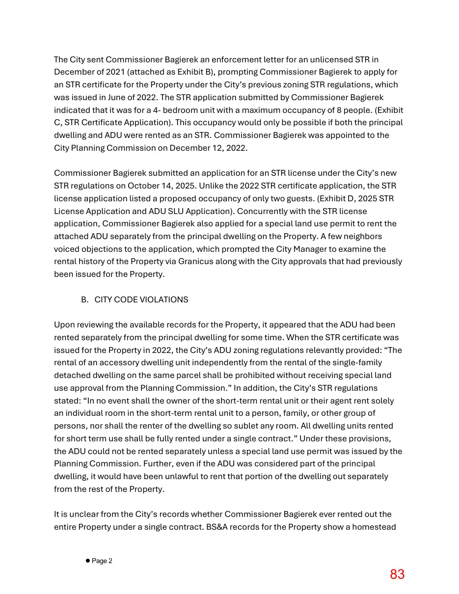Page 83 of the packet; its text follows