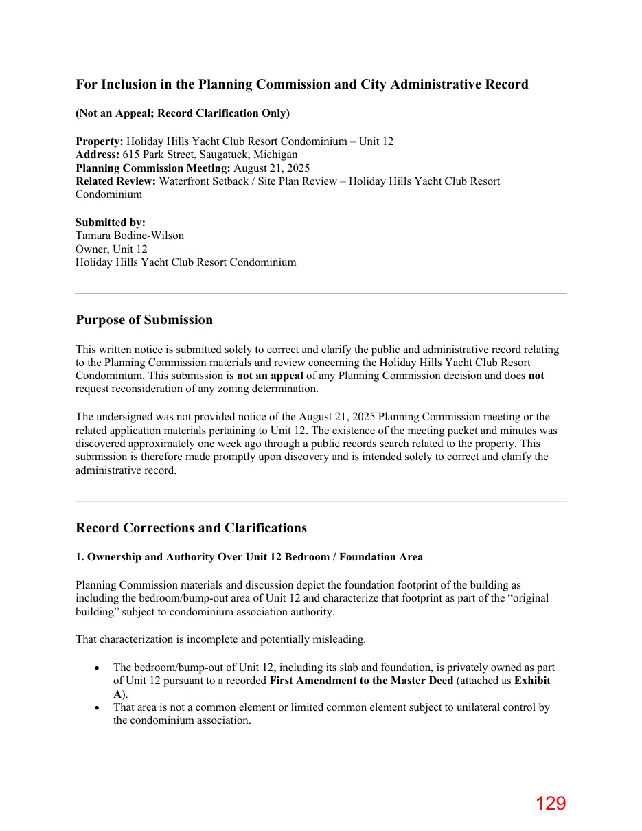 Page 129 of the packet; its text follows