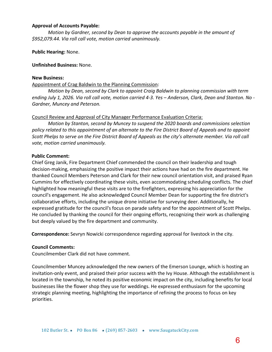 Page 6 of the packet; its text follows