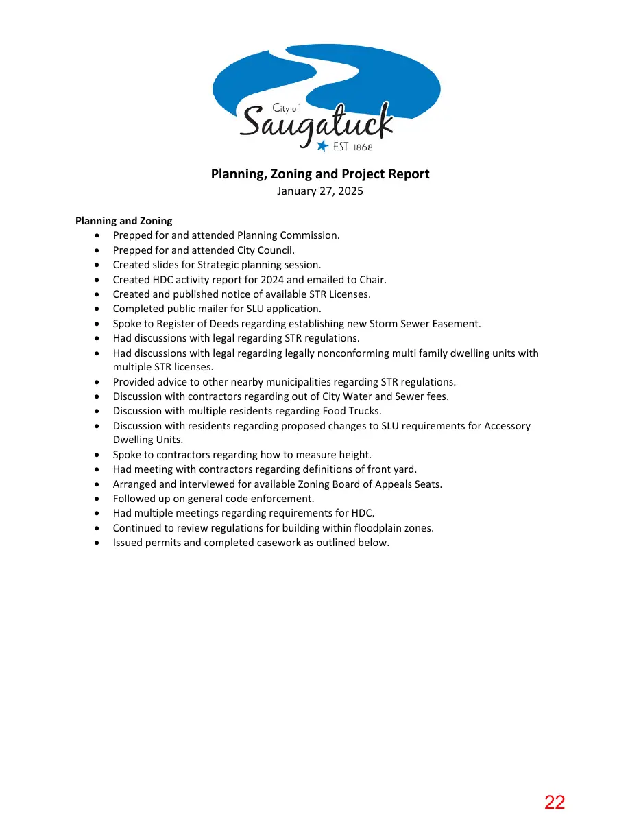 Page 22 of the packet; its text follows