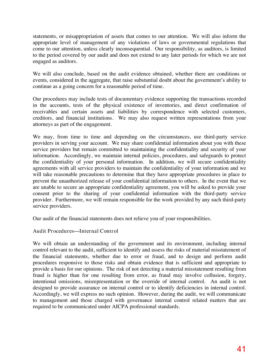 Page 41 of the packet; its text follows