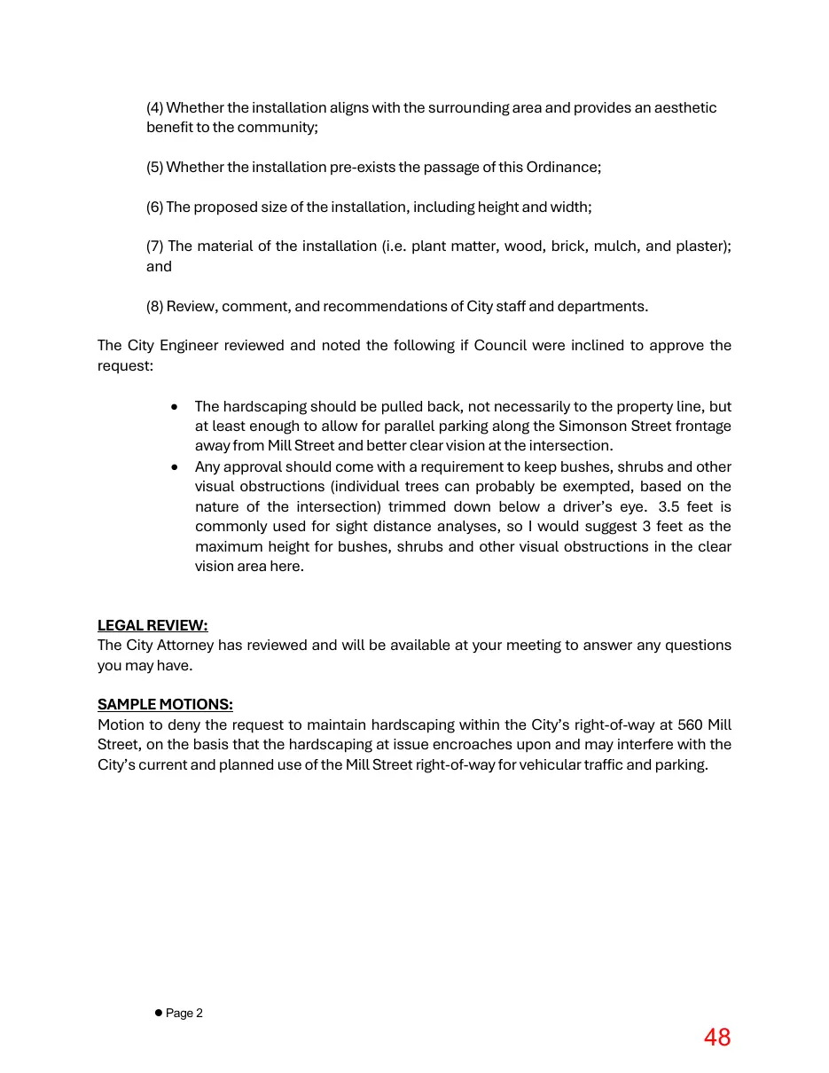 Page 48 of the packet; its text follows