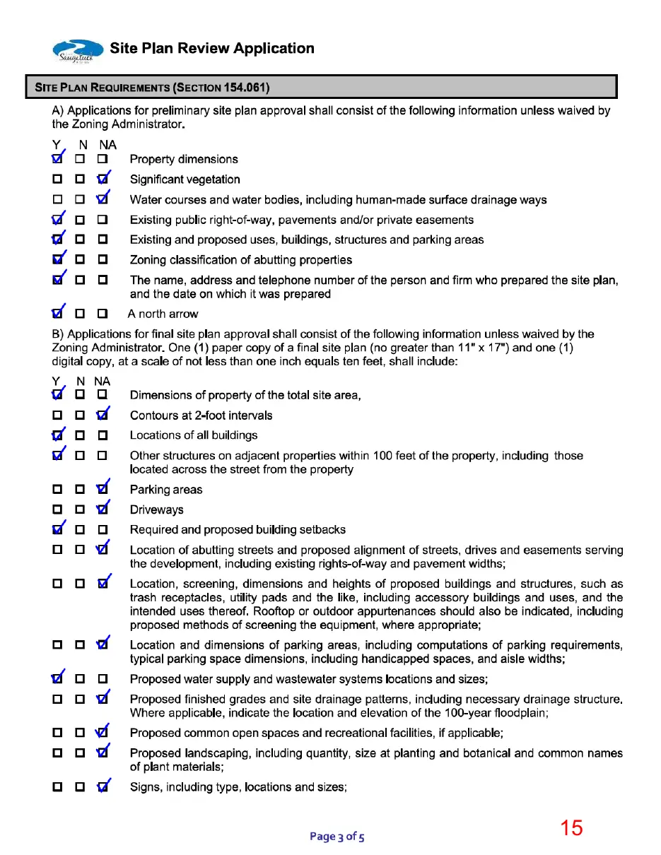 Page 15 of the packet, a scanned page
