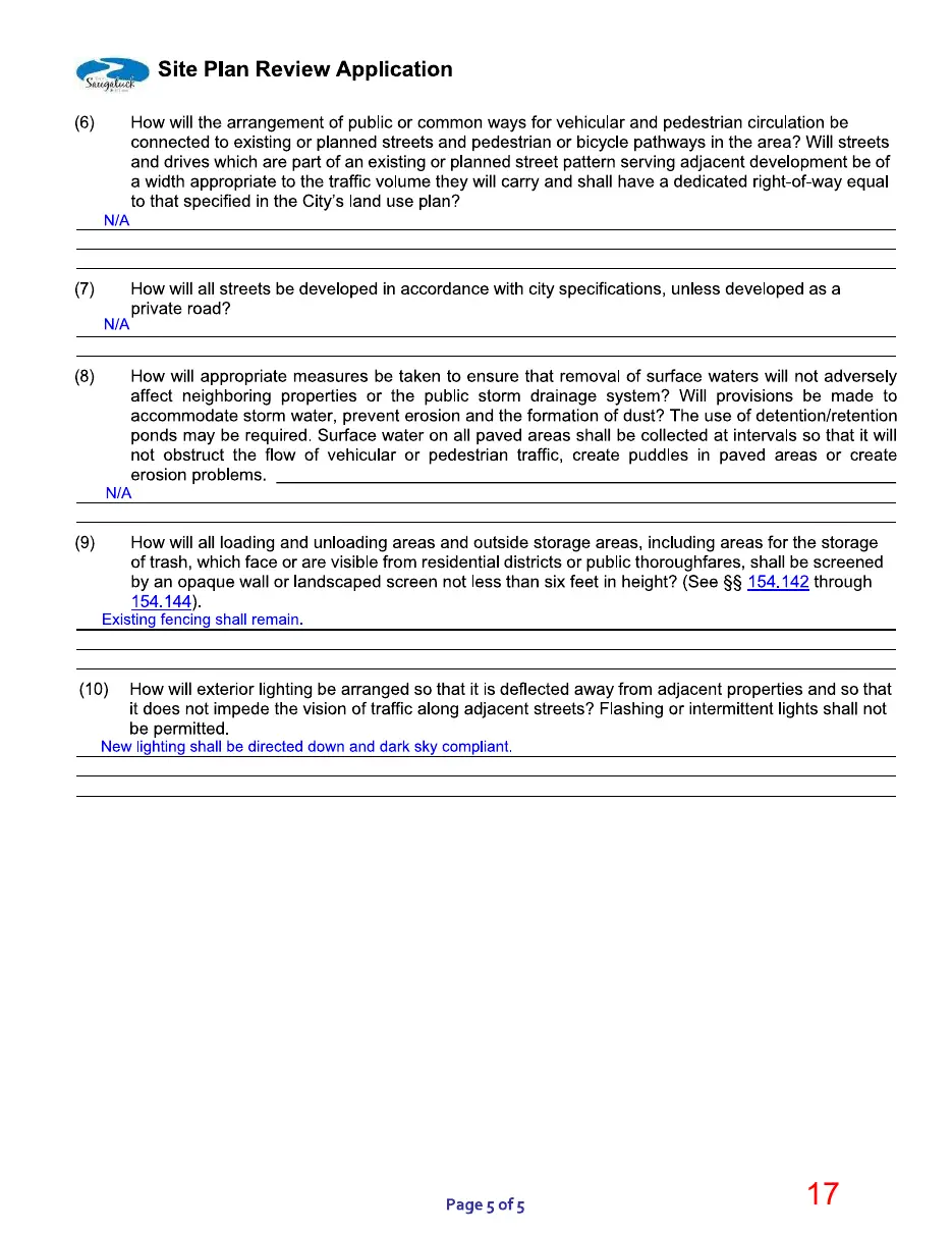 Page 17 of the packet, a scanned page