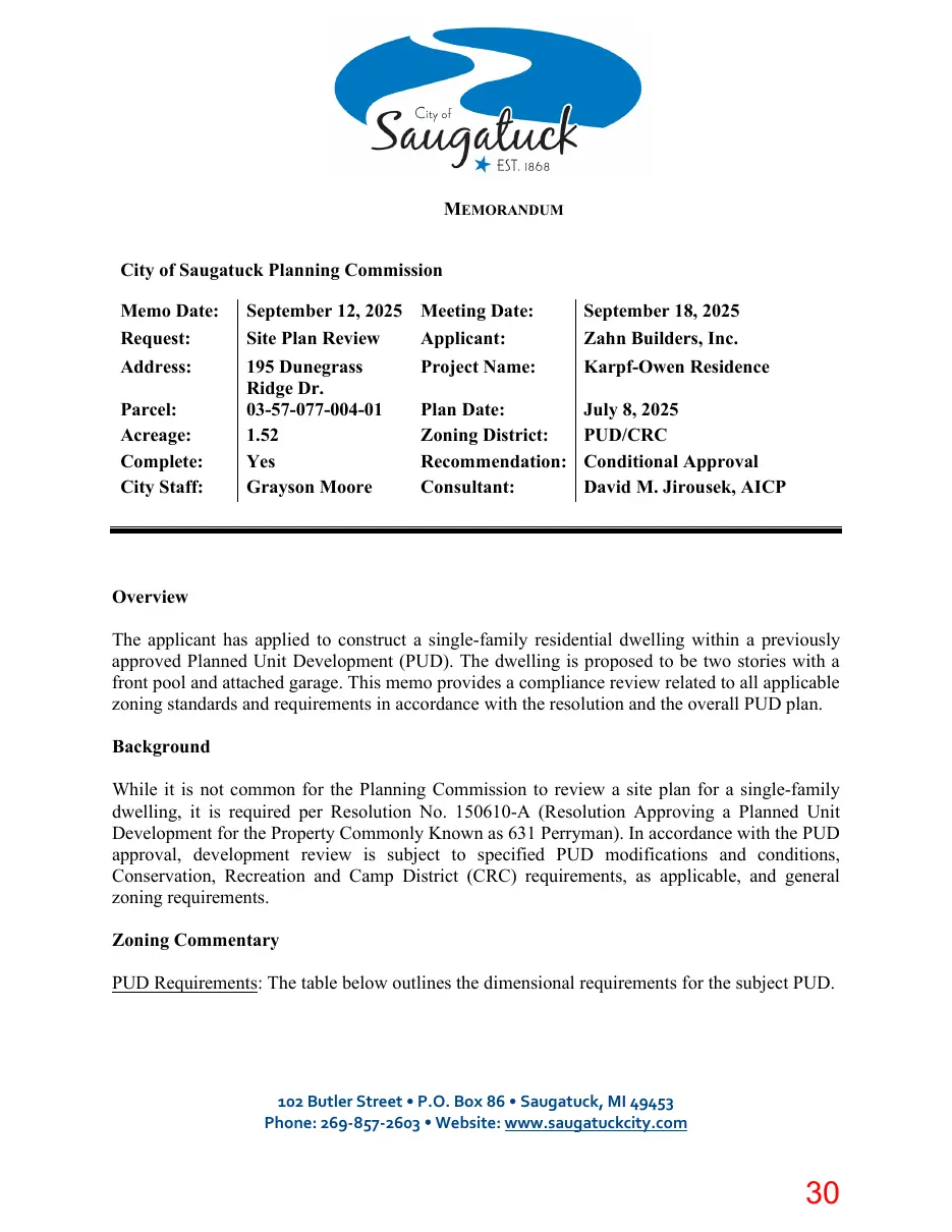 Page 30 of the packet; its text follows