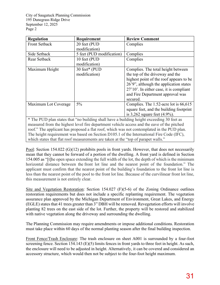 Page 31 of the packet; its text follows