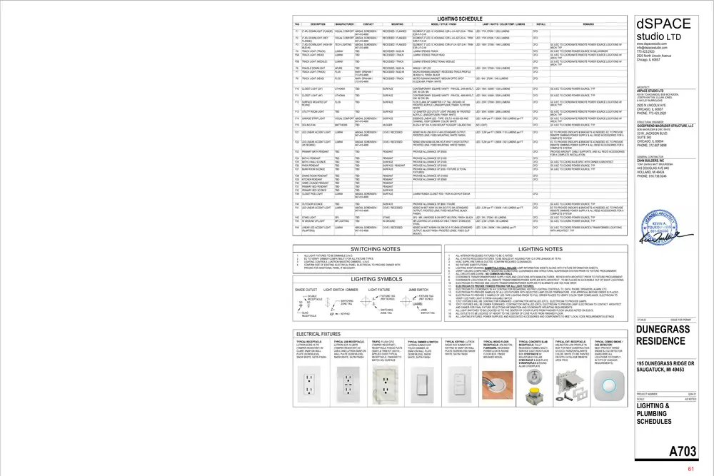 Page 61 of the packet; its text follows