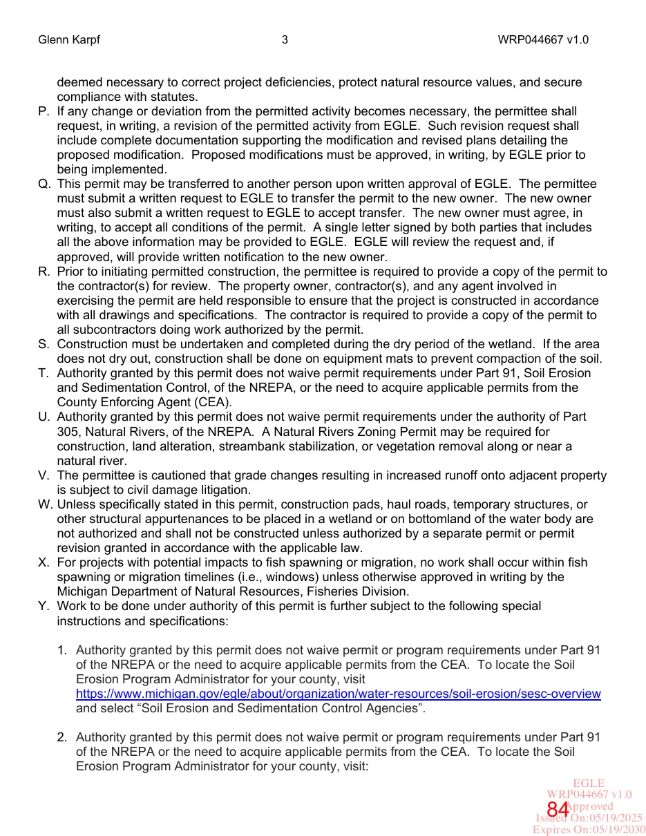 Page 84 of the packet; its text follows