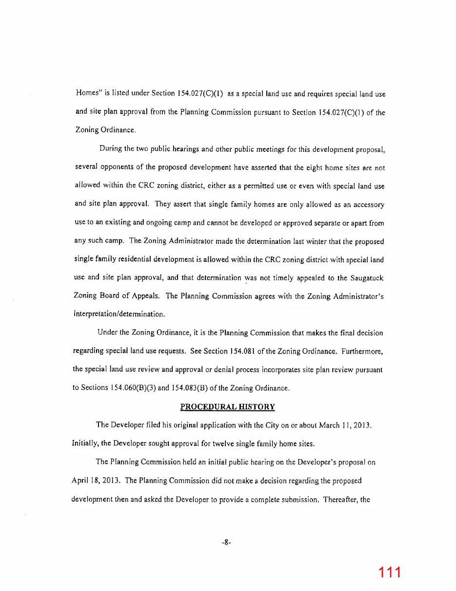 Page 111 of the packet; its text follows
