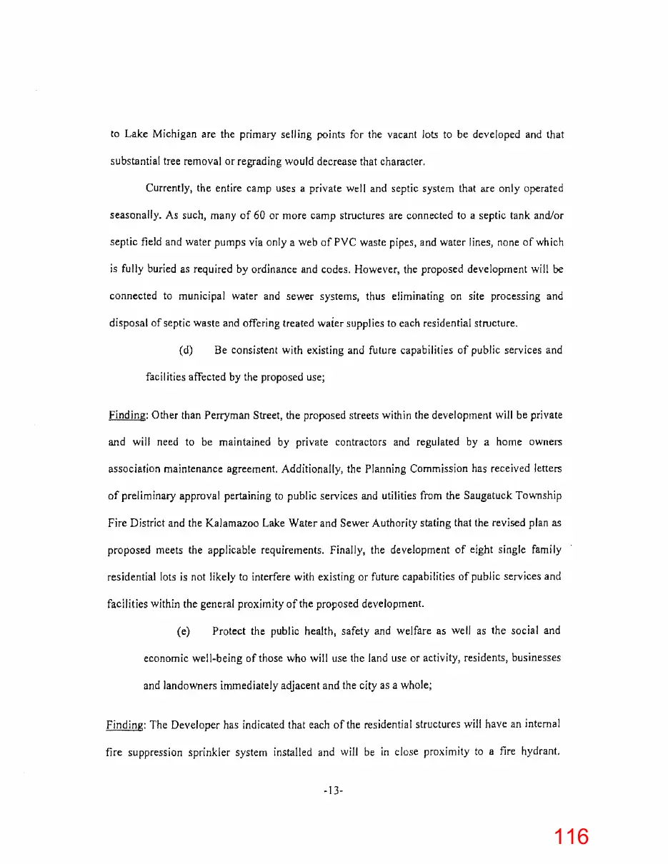 Page 116 of the packet; its text follows