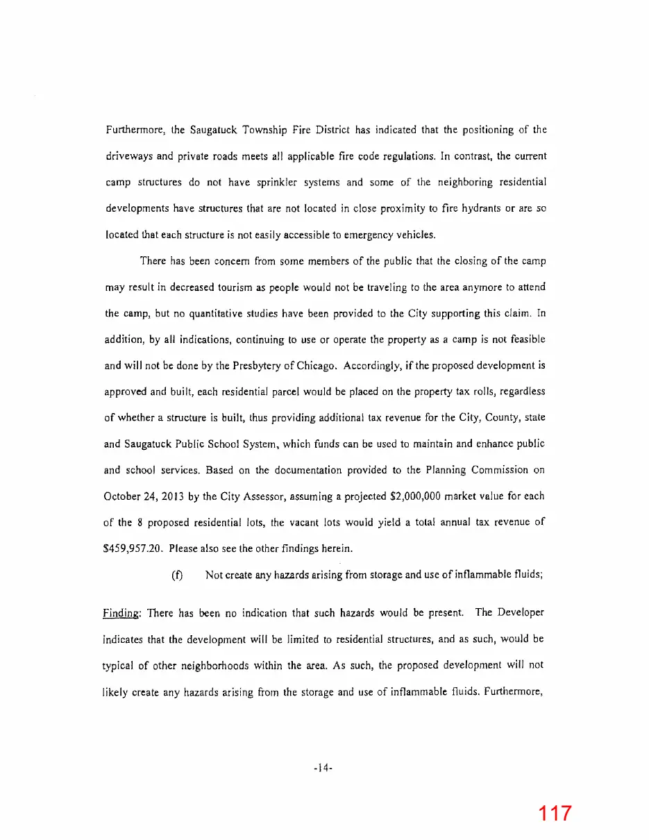 Page 117 of the packet; its text follows