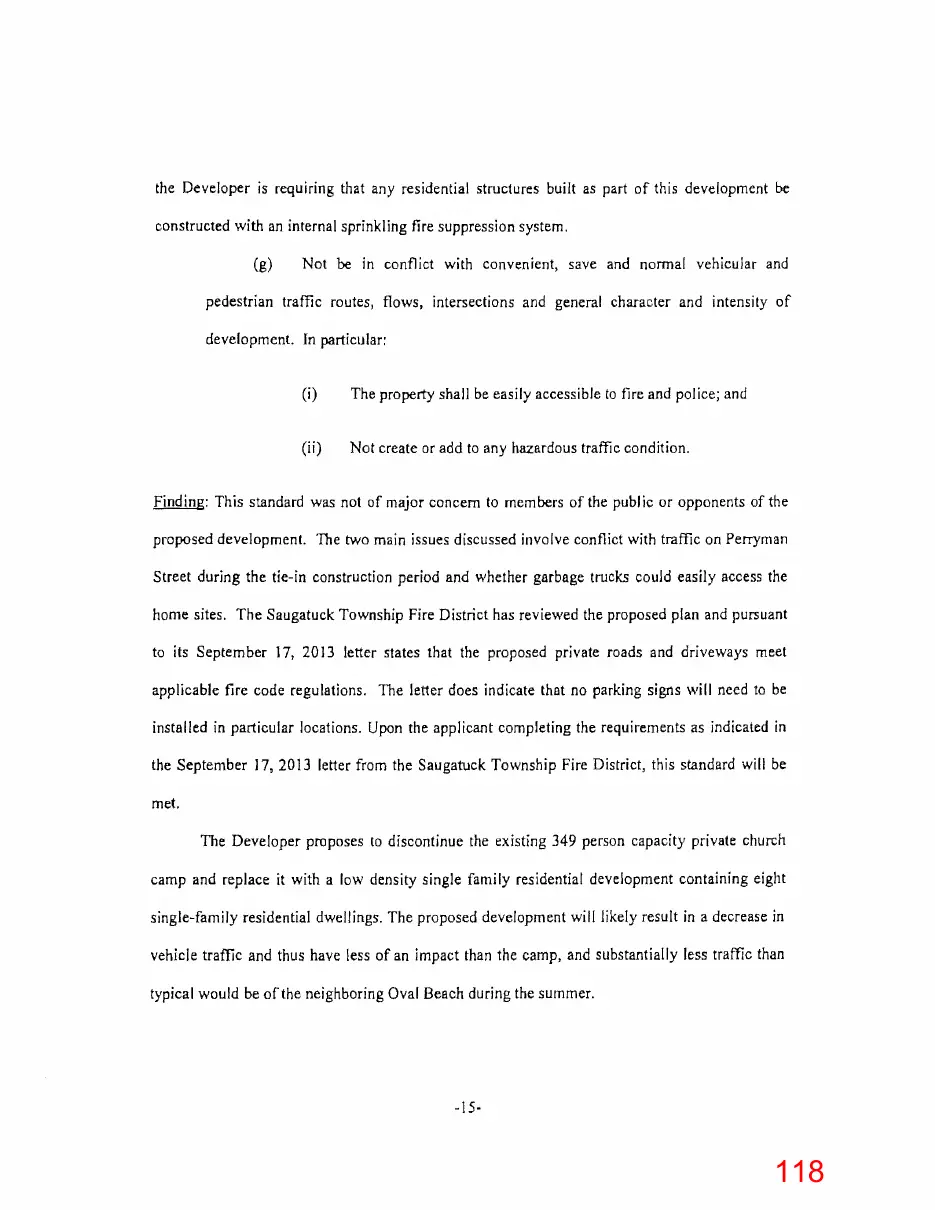 Page 118 of the packet; its text follows