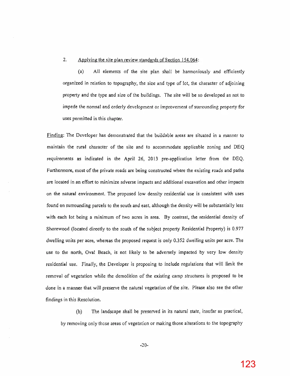 Page 123 of the packet; its text follows