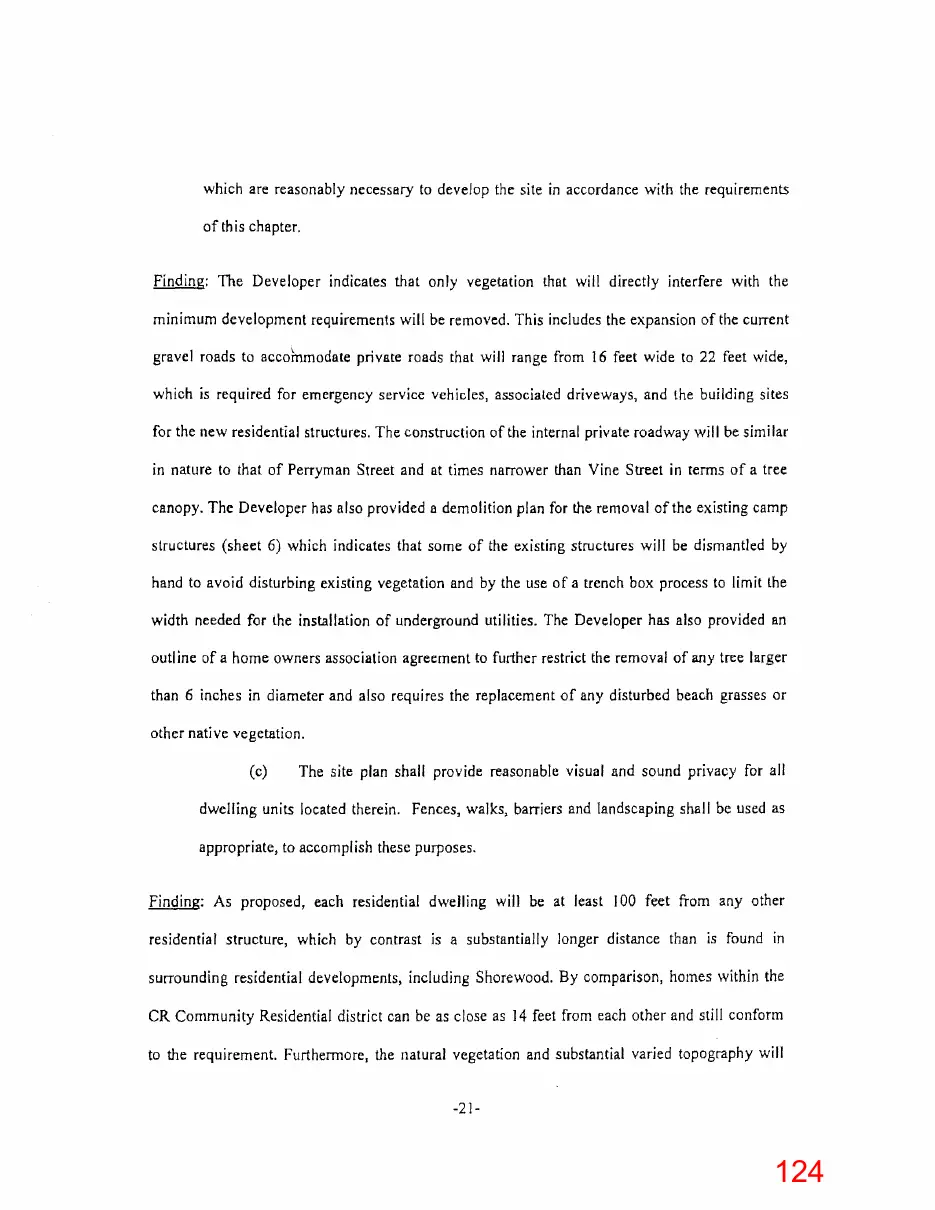 Page 124 of the packet; its text follows
