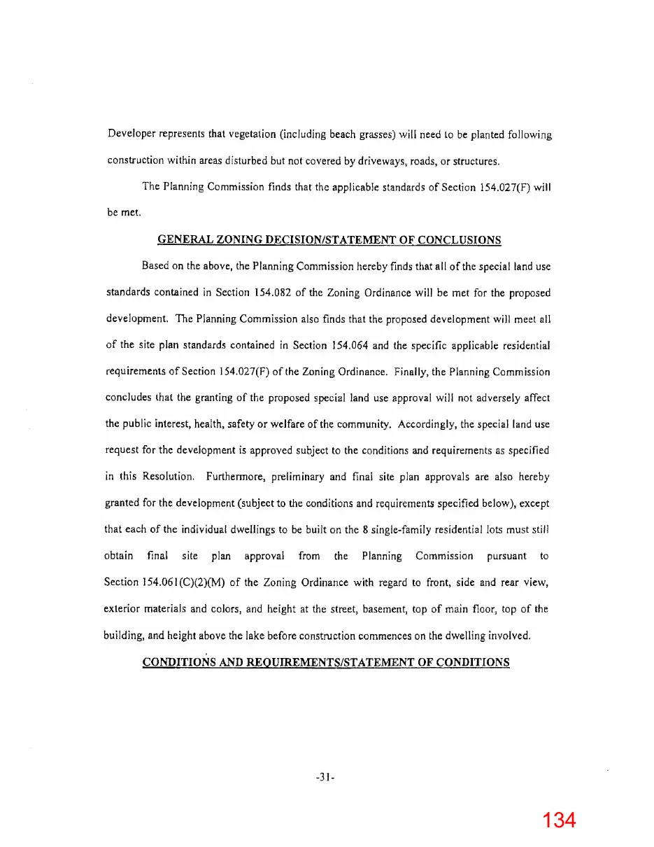 Page 134 of the packet; its text follows