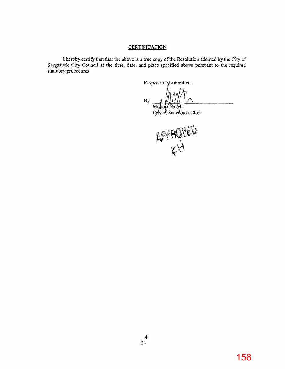 Page 158 of the packet; its text follows
