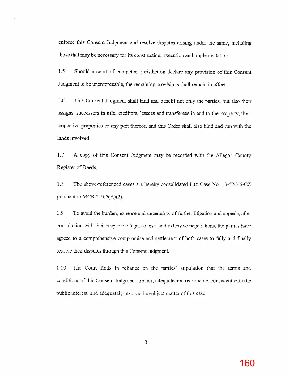 Page 160 of the packet; its text follows