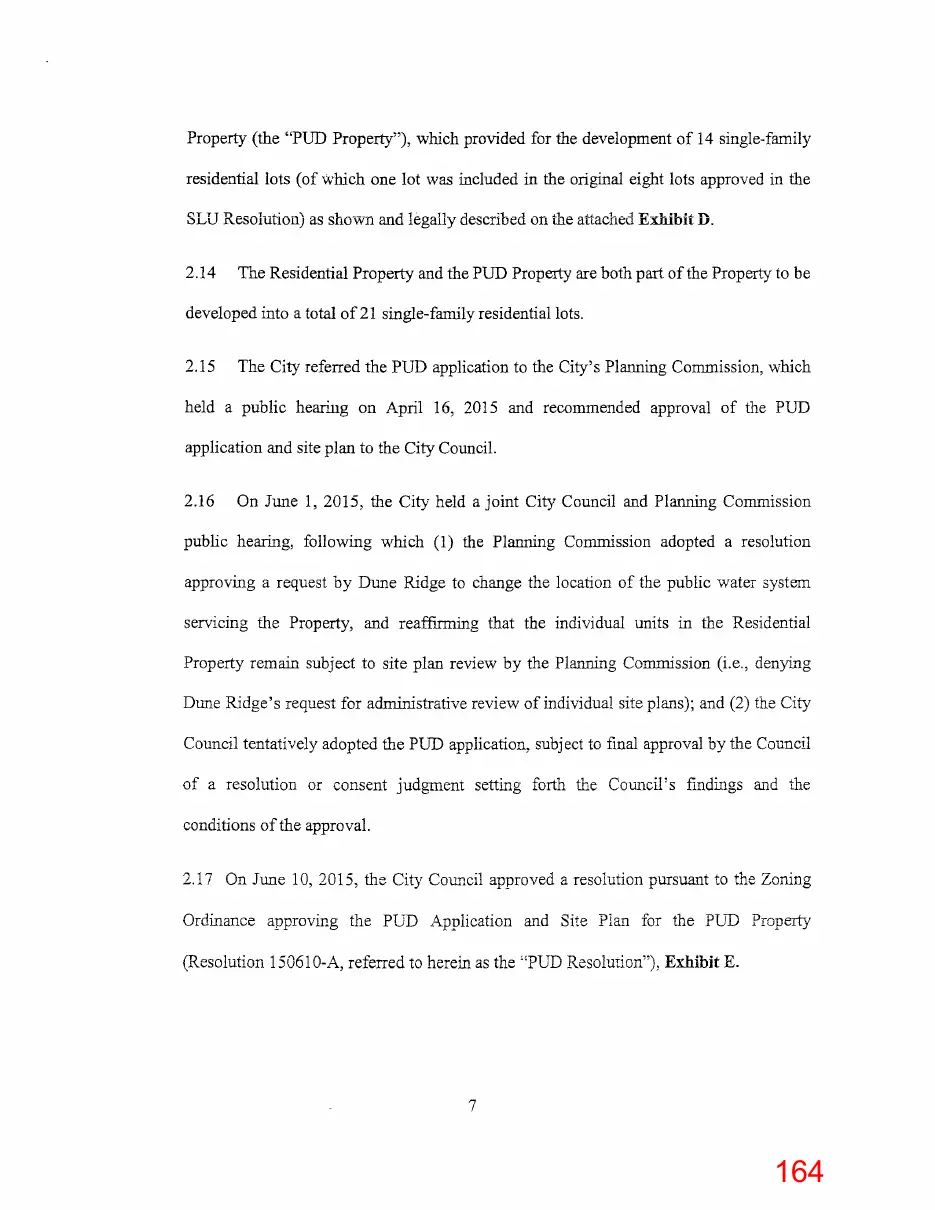 Page 164 of the packet; its text follows