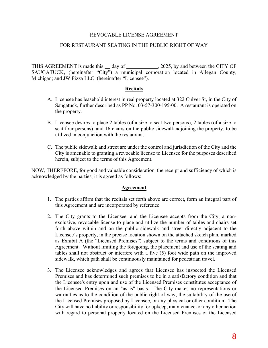 Page 8 of the packet; its text follows