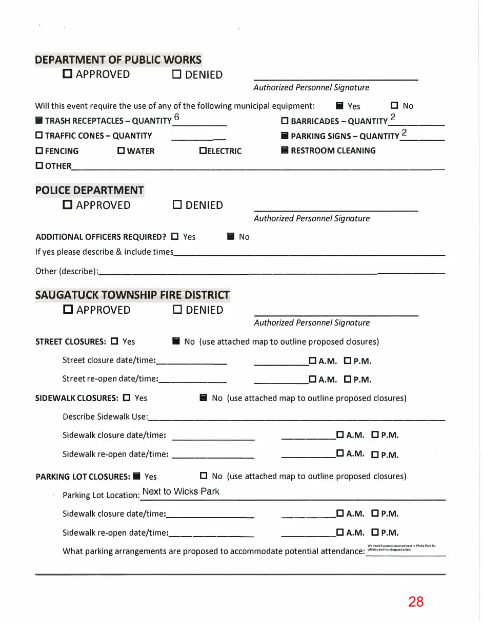 Page 28 of the packet; its text follows