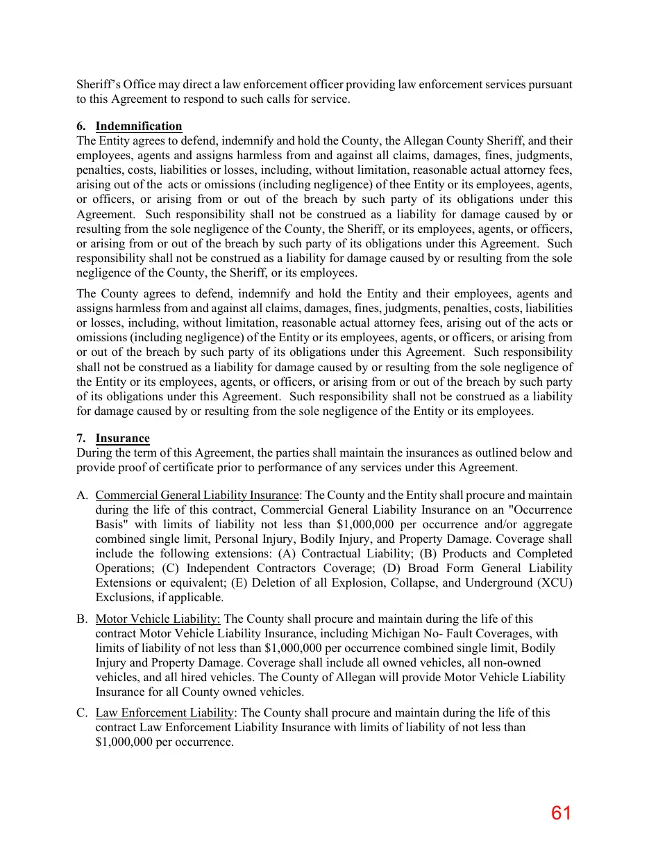 Page 61 of the packet; its text follows