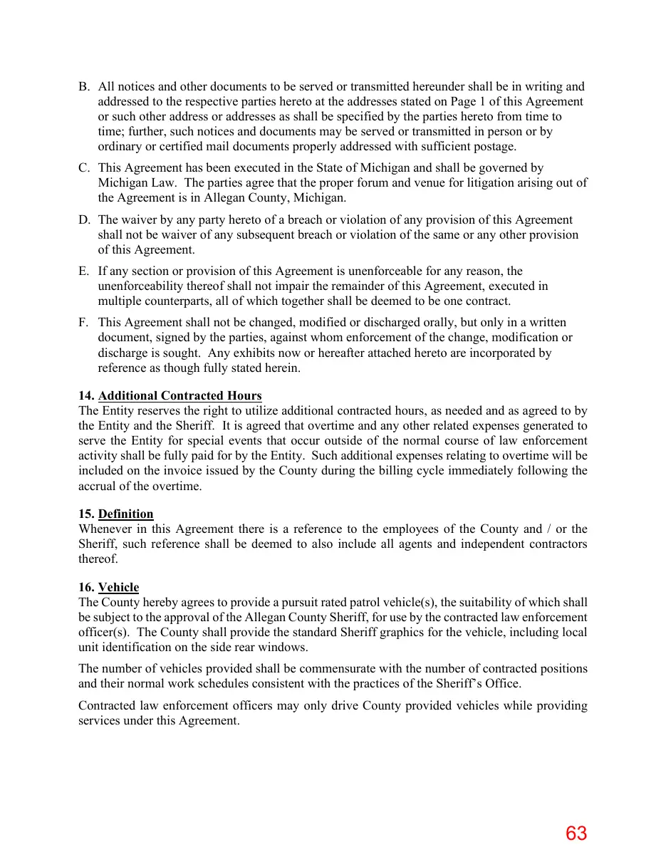 Page 63 of the packet; its text follows