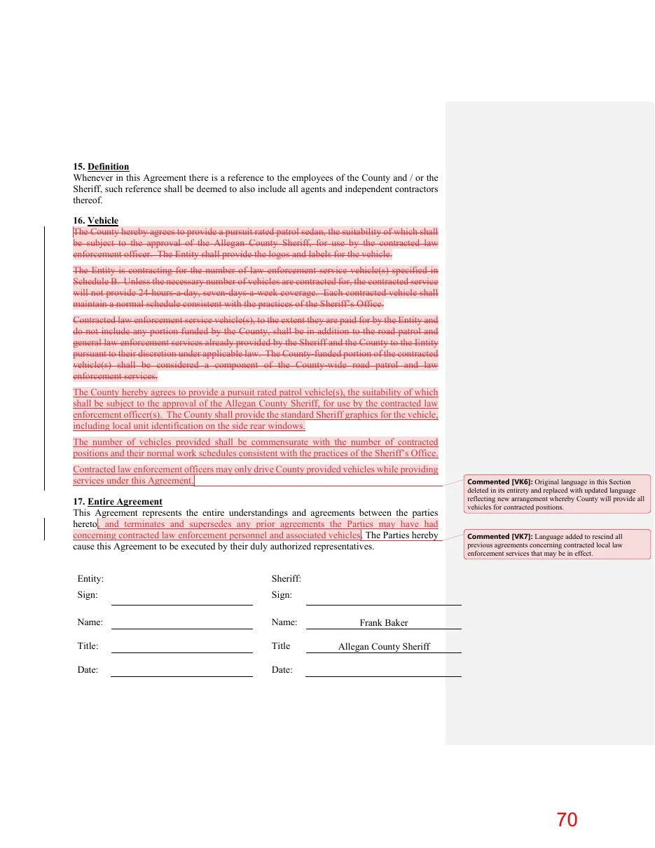Page 70 of the packet; its text follows