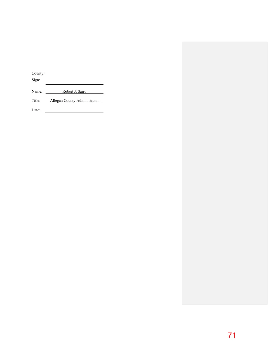 Page 71 of the packet; its text follows