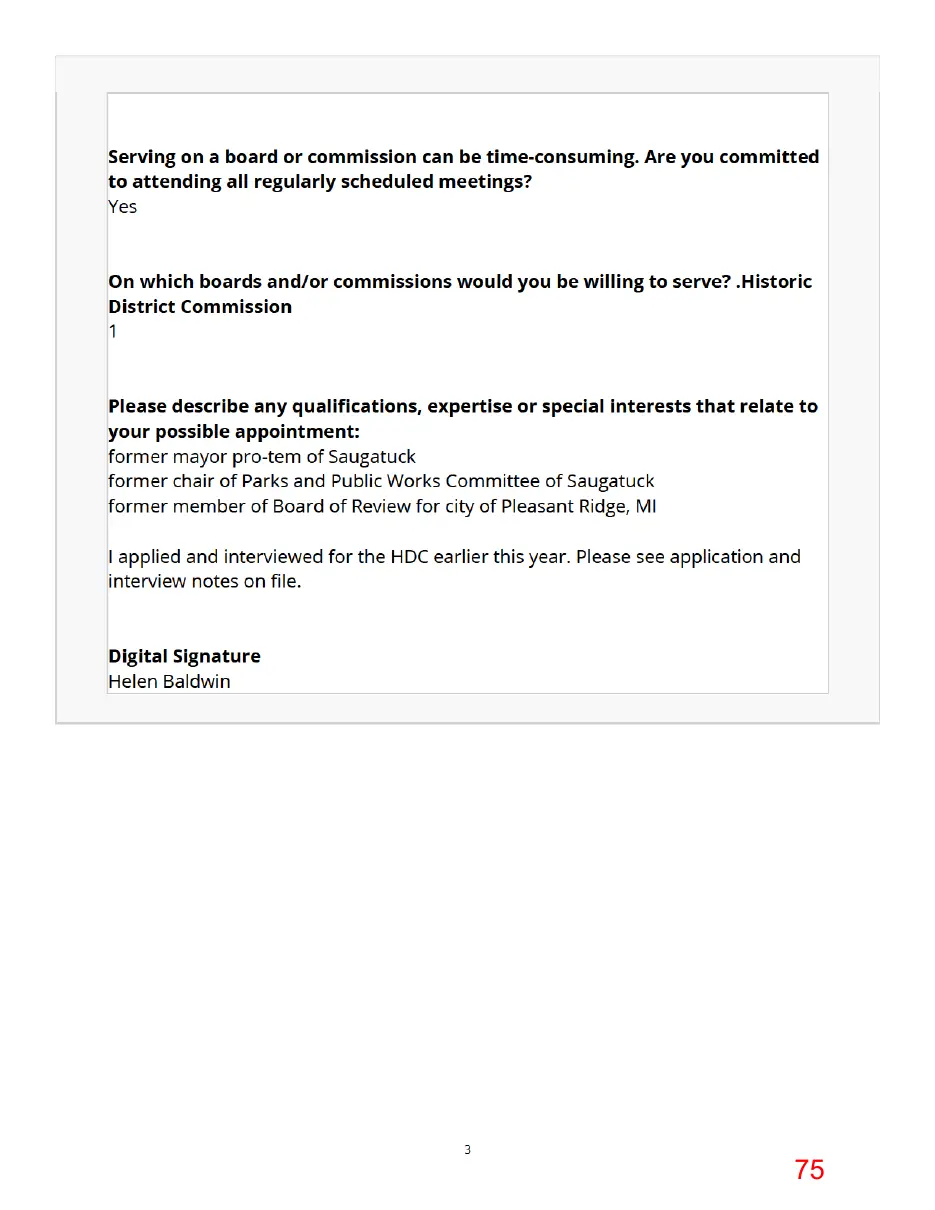 Page 75 of the packet, a scanned page