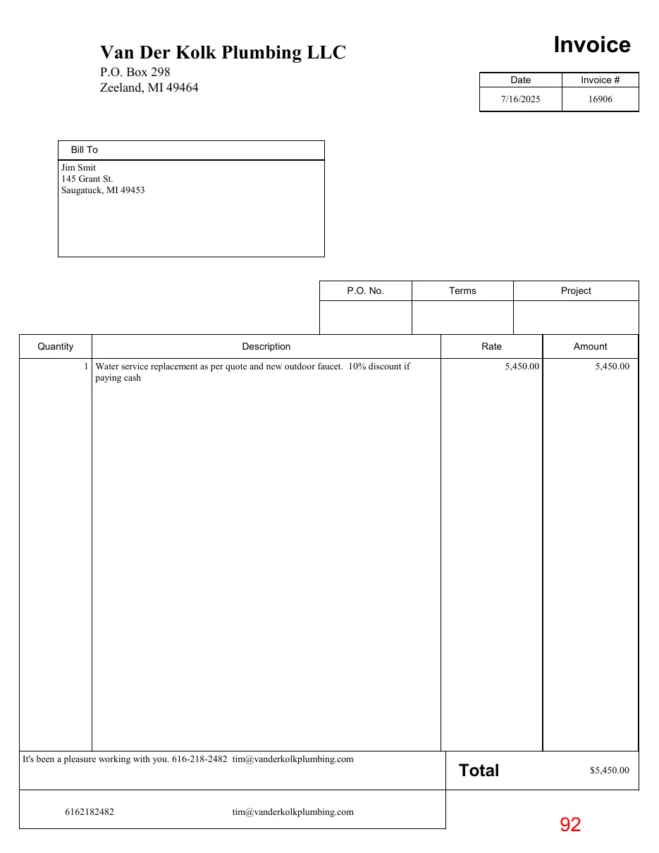 Page 92 of the packet; its text follows