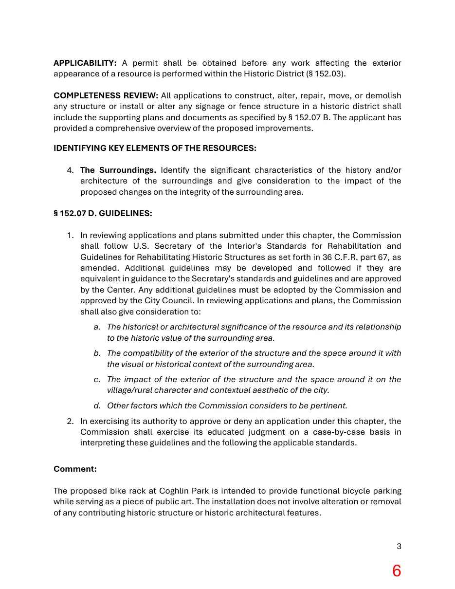 Page 6 of the packet; its text follows