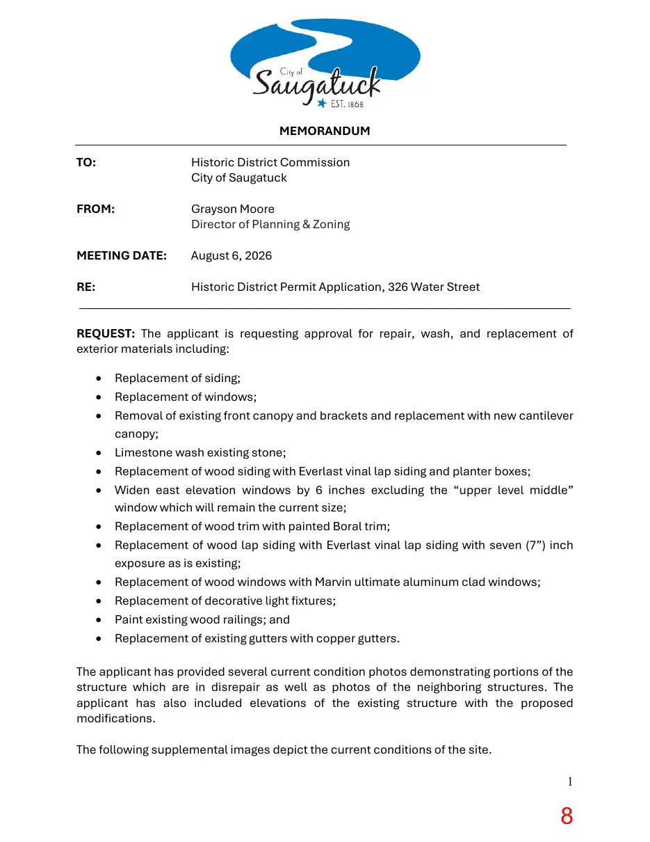Page 8 of the packet; its text follows