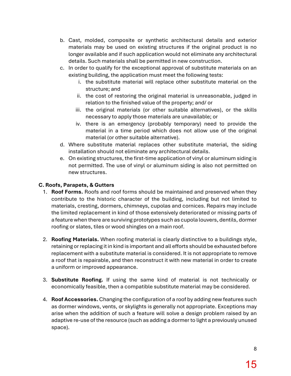 Page 15 of the packet; its text follows