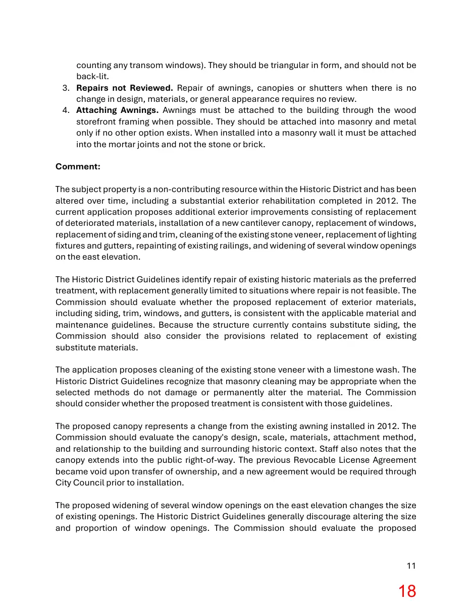 Page 18 of the packet; its text follows