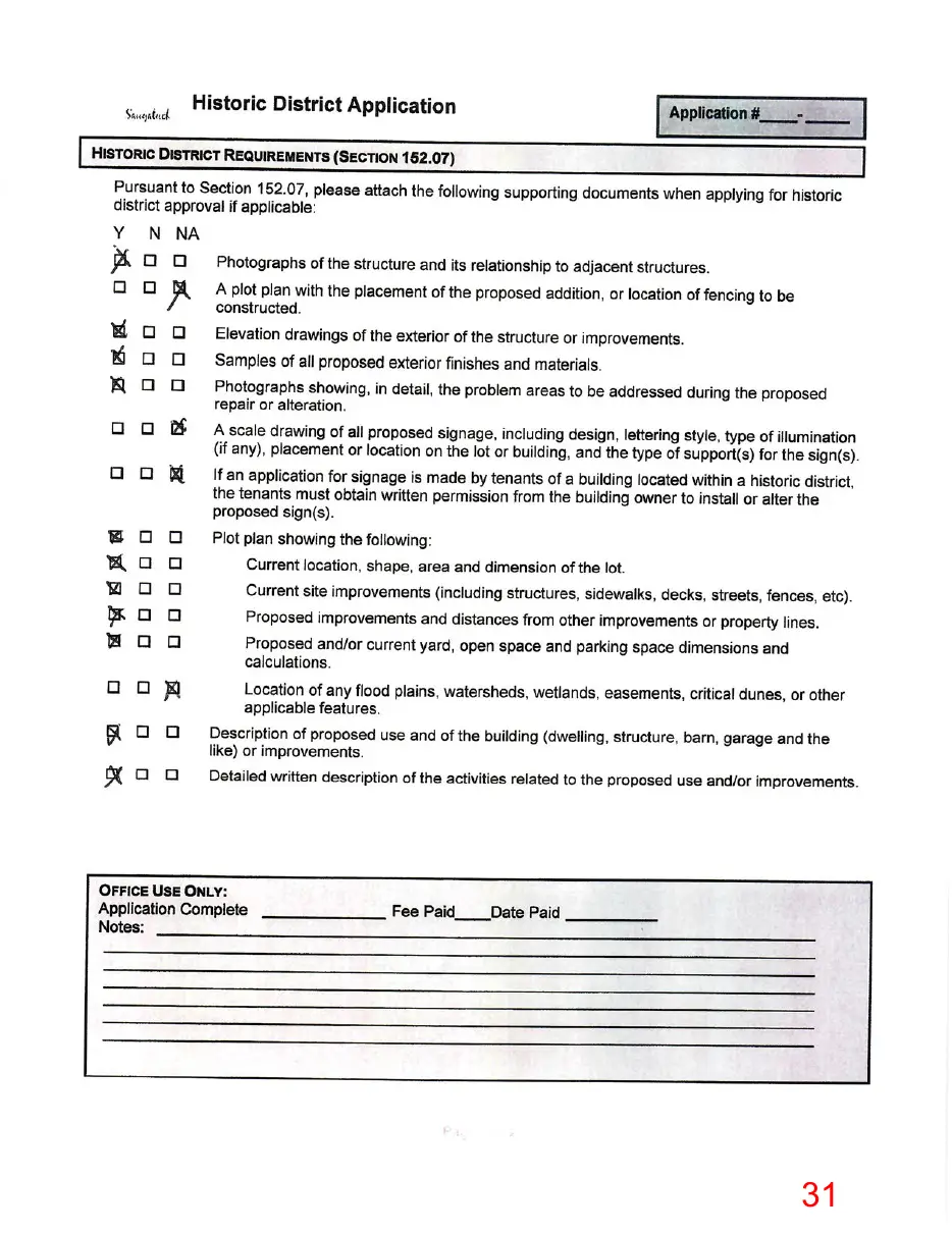 Page 31 of the packet, a scanned page